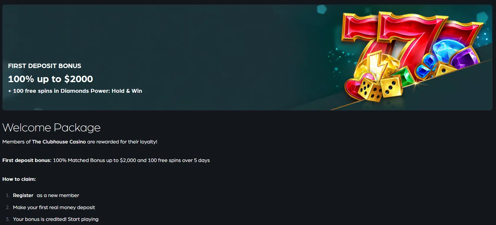 Clubhouse Casino Bonus Australia: Welcome Package and Key Terms